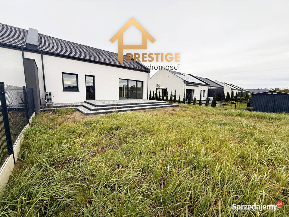 Dom w zabudowie bliźniaczej Rudzica kKonina ogródek