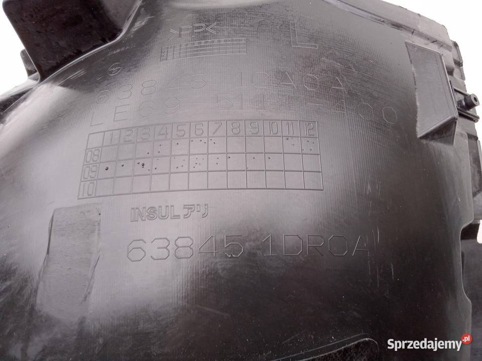 NADKOLE LEWE PRZÓD INFINITI QX70 FX30d FX35 FX37 Części samochodowe Nowy Tomyśl