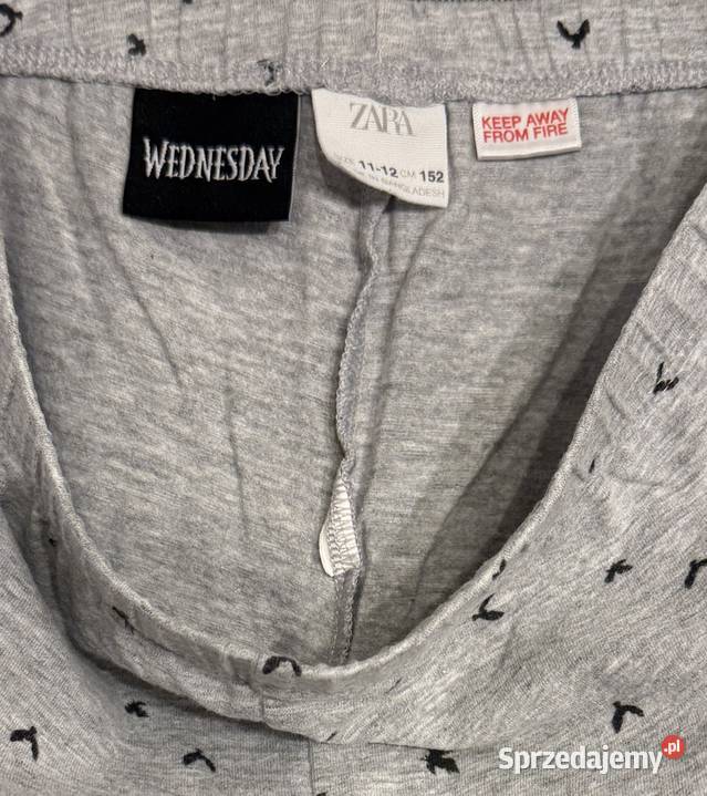 Piżama dziewczęca długi rękaw Wednesday ZARA mazowieckie Żyrardów