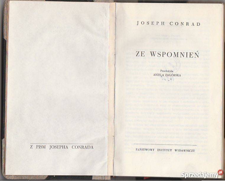 7409 ZE WSPOMNIEŃ JOSEPH CONRAD sprzedam