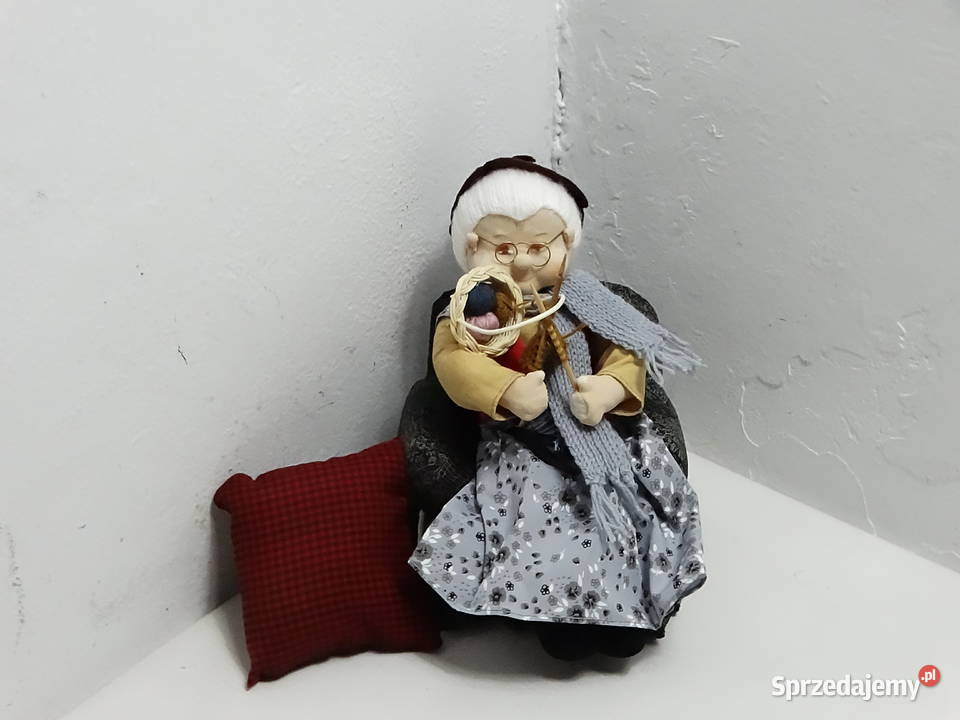 Stara Kolekcjonerska Lalka Babcia Na Fotelu Lalki i akcesoria Biłgoraj