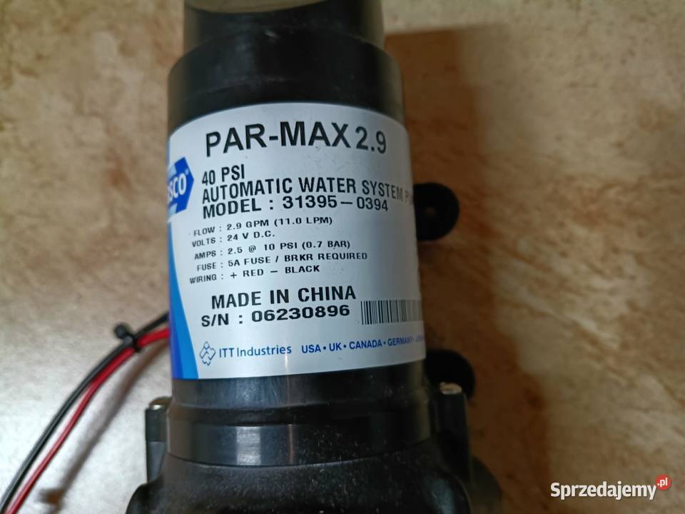 Automatyczna pompa wodna Jabsco Par 29 Nysa