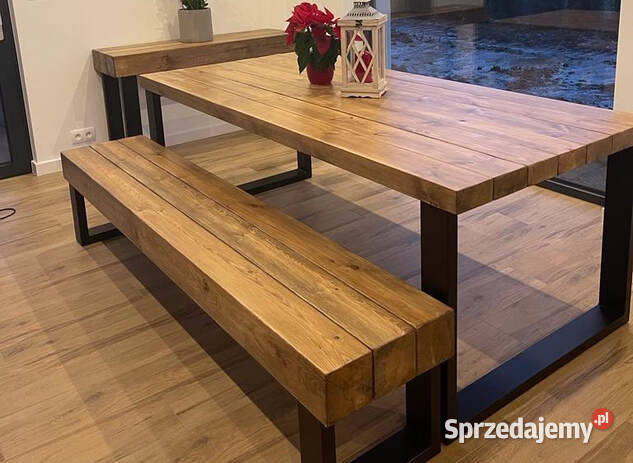 Stół dębowy do salonu na zamówienie Poznań