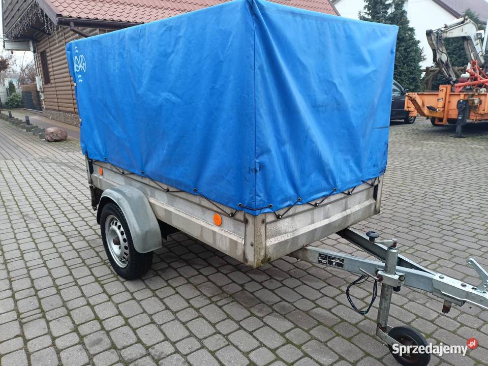 Przyczepa lekka STEMA DMC 700 plandeka dokumenty towarowe Kolno