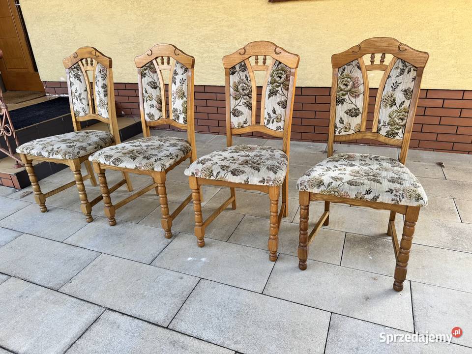 Krzesło dębowe tapicerowane stylowe krzesła do Garwolin