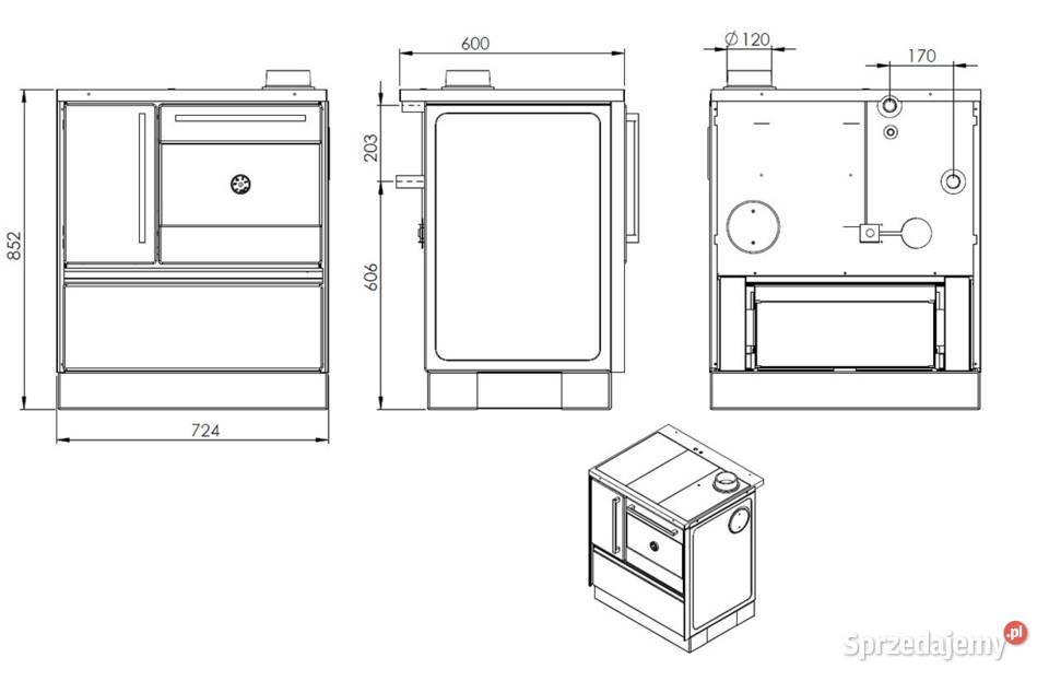 MBS THERMO ROYAL 720 kuchnia węglowa z wężownicą Konin sprzedam