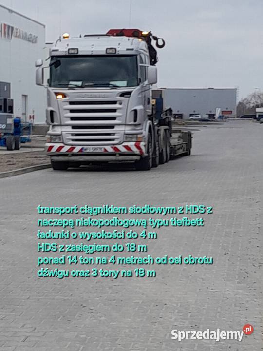 Transport HDS niskopodwoziowe ponadgabarytowy Warszawa