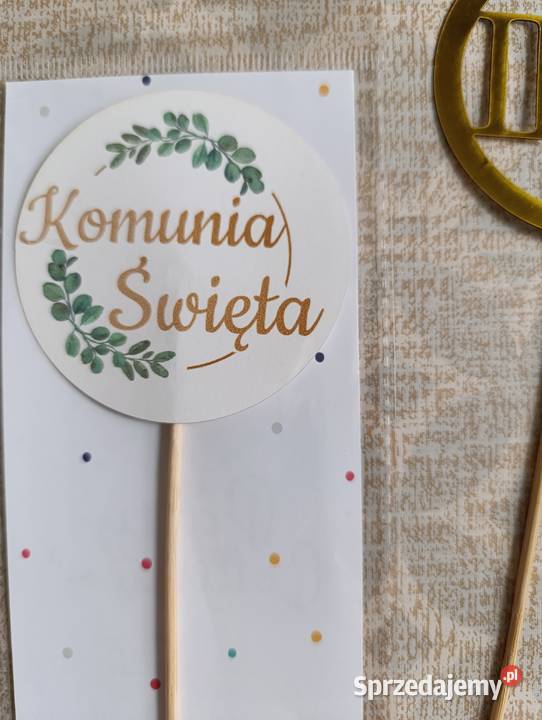 Ozdoby na tort komunijny bieżnik na stół małopolskie Kraków
