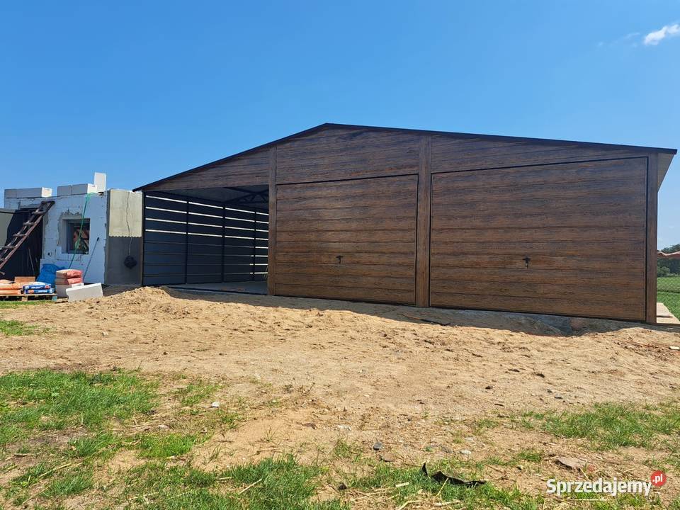 Garaż Blaszany Drewnopodobny Zadaszenie Garaże 293zł/m2