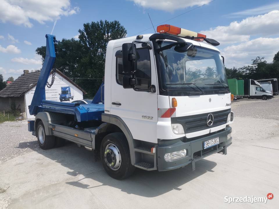 Mercedes Atego 1522 Bramowiec do kontenerów Euro Rok produkcji 2008 Książ Wielki
