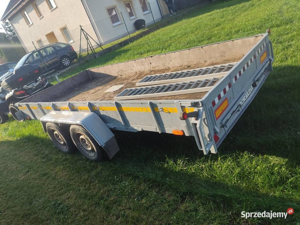 Przyczepa ciężarowa burtowa 440x190 najazdy 2000 Poznań