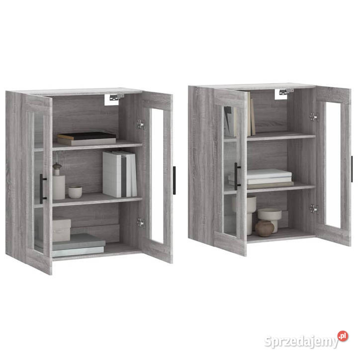 Wiszące szafki 2 szary dąb sonoma materiał Warszawa