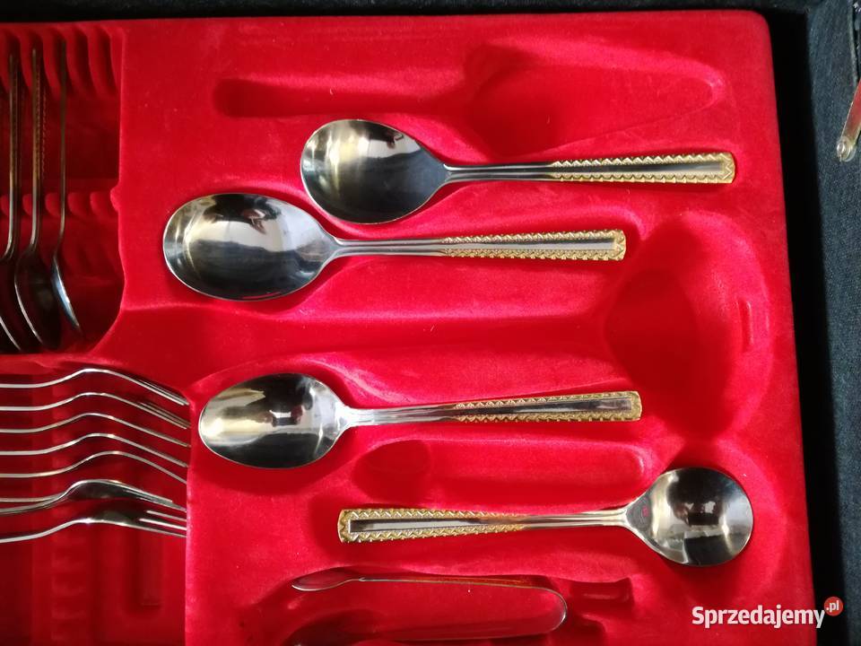 ZŁOCONE SZTUĆCE SOLINGHOFF W WALIZCE Akcesoria kuchenne