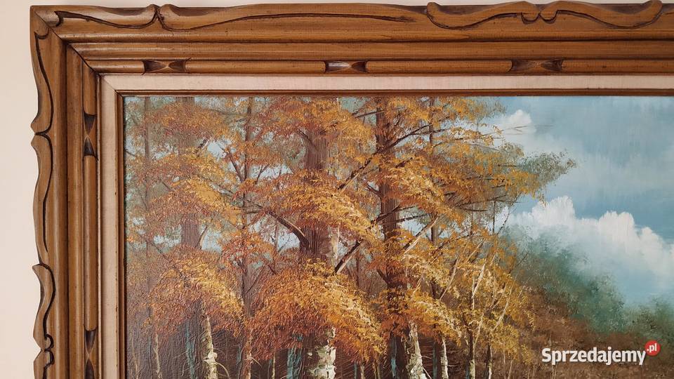 JESIENNA SCENA Eugen Kingman 1950 VINTAGE Piła