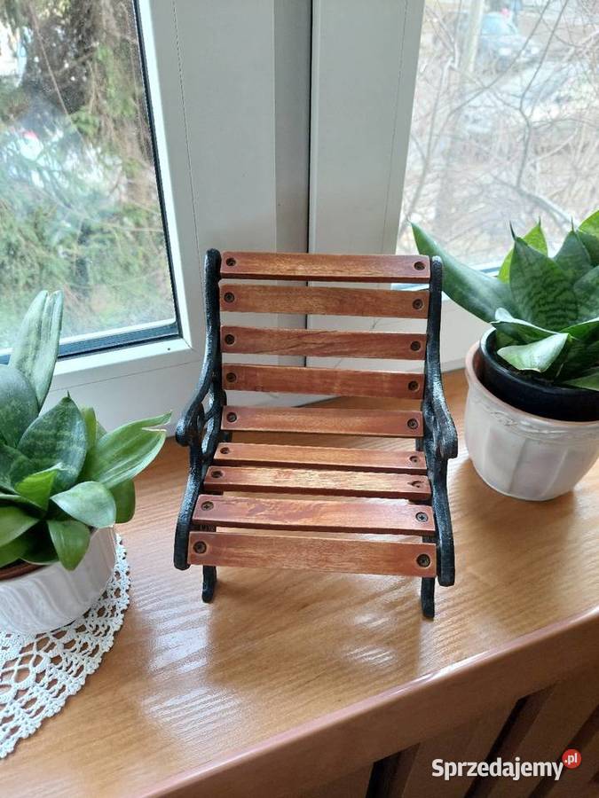 Ławeczka DrewnoŻeliwo Miniatura Łódź