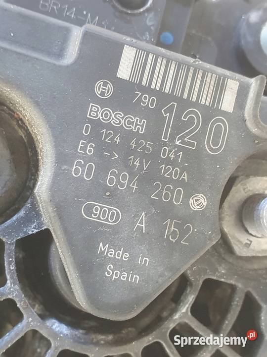 ALTERNATOR Alfa Romeo 159 22 JTS bosch Układ elektryczny silnika Rudka