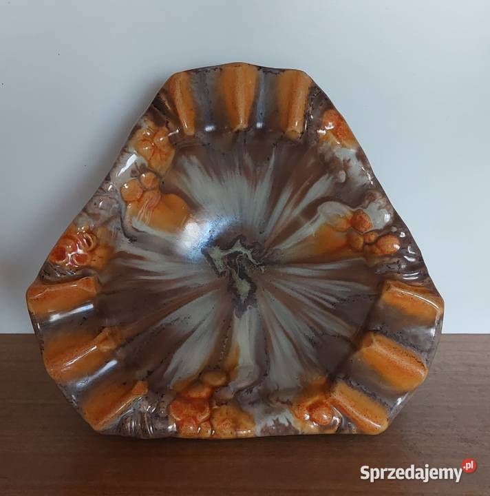 Popielniczka ceramiczna zdobiona PRL Antyki, Sztuka, Kolekcje Piła