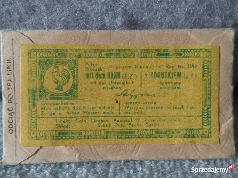 Proszek z kogutkiem MigrenoNervosin A Gąsecki Pozostałe Warszawa