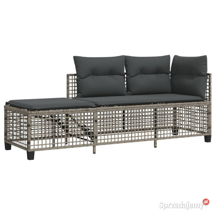 3cz narożna sofa ogrodowa z poduszkami szara Warszawa