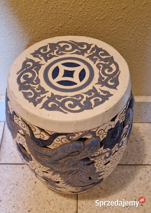 PUF STOŁEK STOLIK ceramika orientalny wzór smoki Lublin