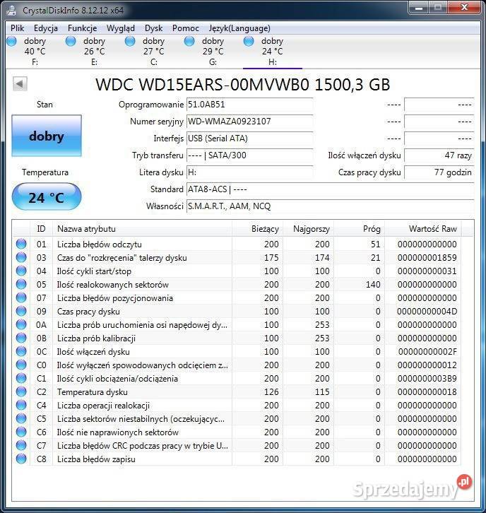 Dysk 15TB SATA 35 mało używane lubelskie Tomaszów Lubelski