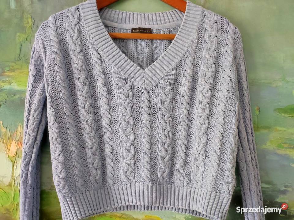 sweterek sweter kardigan warkocze baby blue Kielce