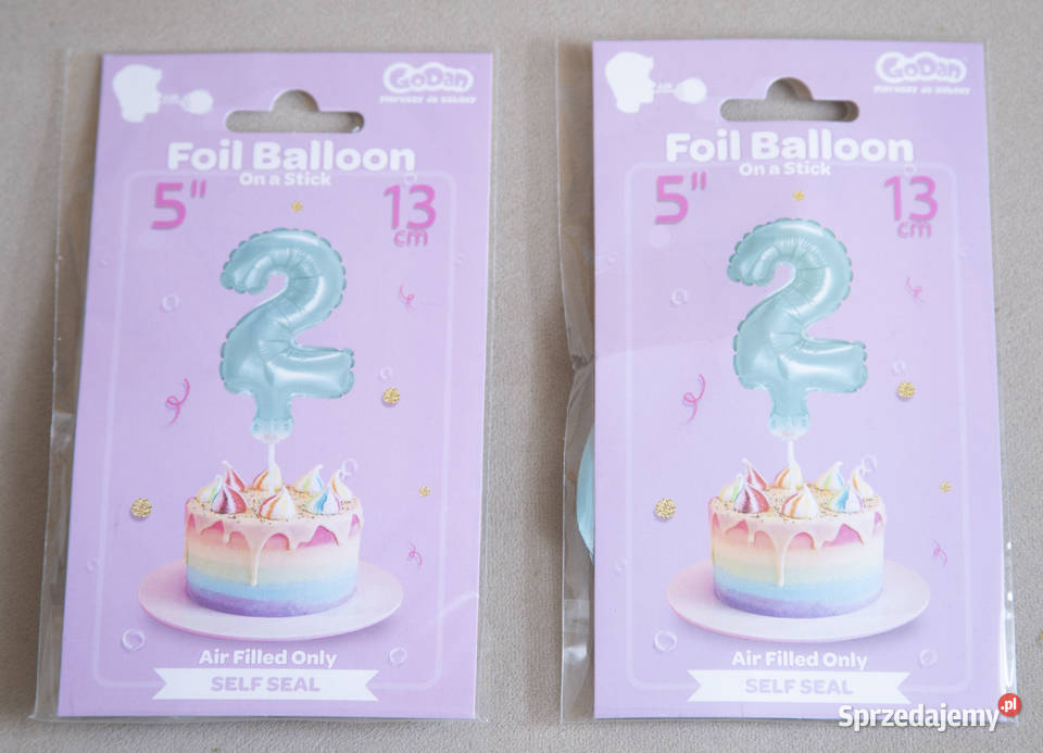 Godan Balon foliowy na patyczku 13 Cyfra 2 Gdańsk sprzedam