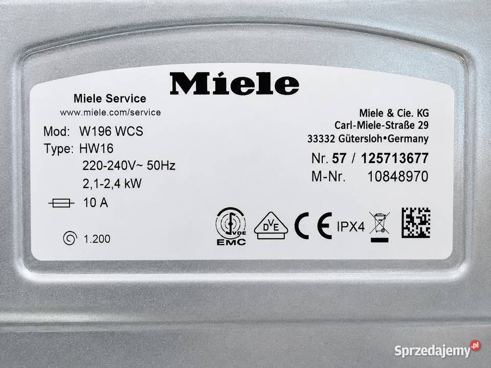 Pralka Miele W196 WCS Novotronic 1200 obr Kalety