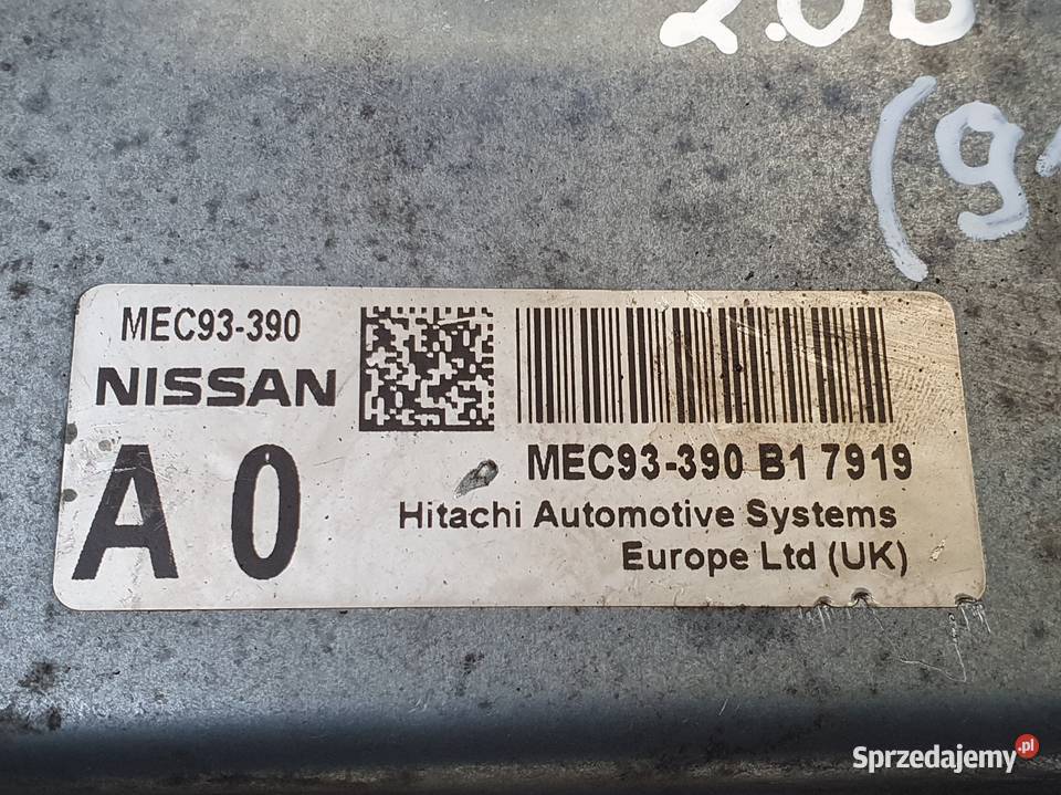 STEROWNIK SILNIKA Nissan Qashqai 20 16V komputer Rudka
