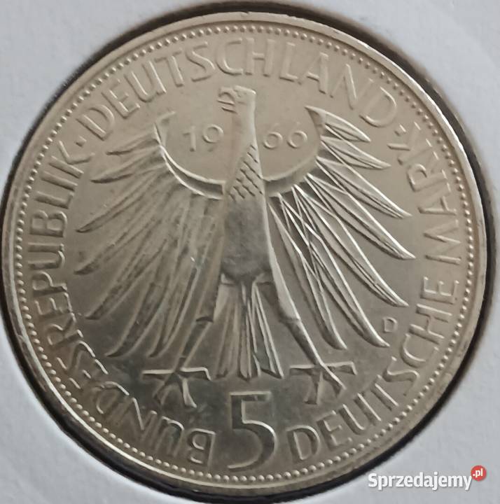 5 marek RFN Wilhelm Leibniz 1966 r menD mennicze wielkopolskie Konin sprzedam