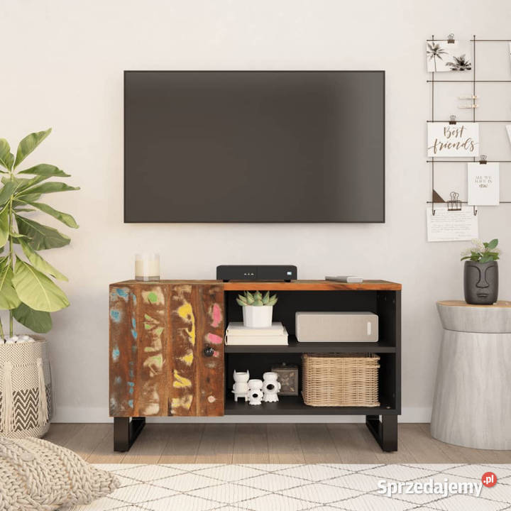 Szafka RTV 80x33x46 drewno i materiał Warszawa