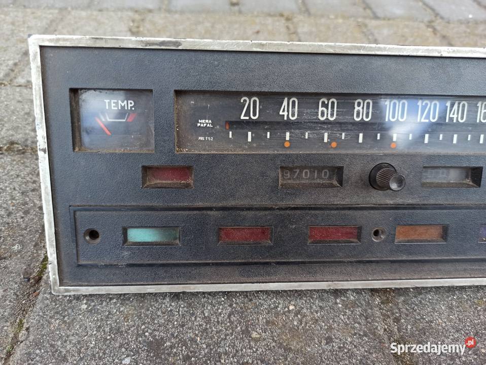 Prędkościomierz licznik zegary Fiat 125 p Wyposażenie wnętrza
