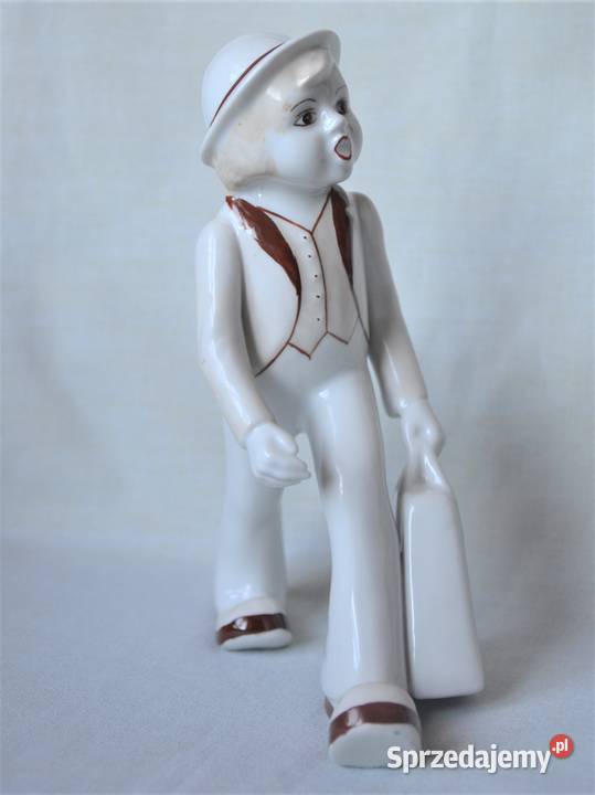 Chłopiec z walizką w stylu art deco wys21 szer17 Antyki, Sztuka, Kolekcje mazowieckie Warszawa sprzedam