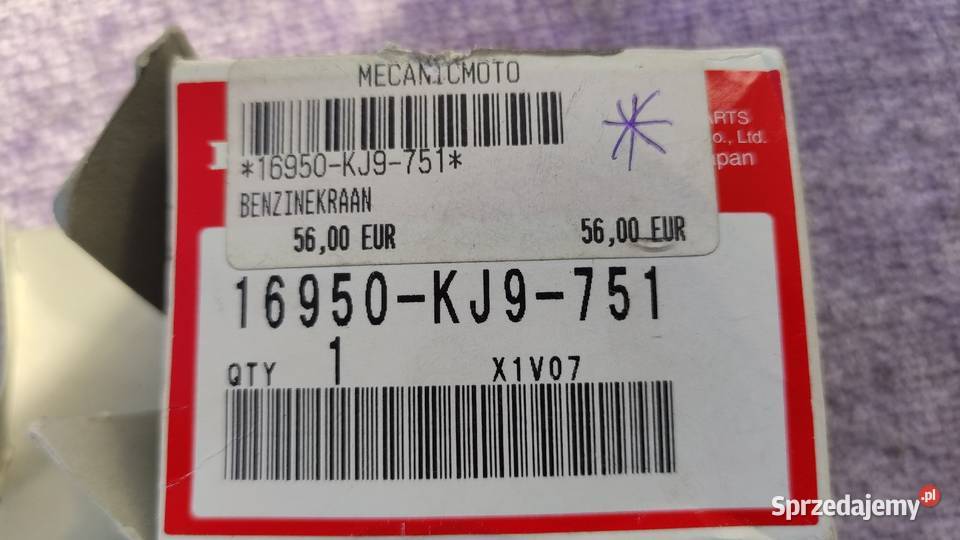 Kranik paliwa zawór Honda CH50 CH80 CH150 CH250 Księżyno sprzedam