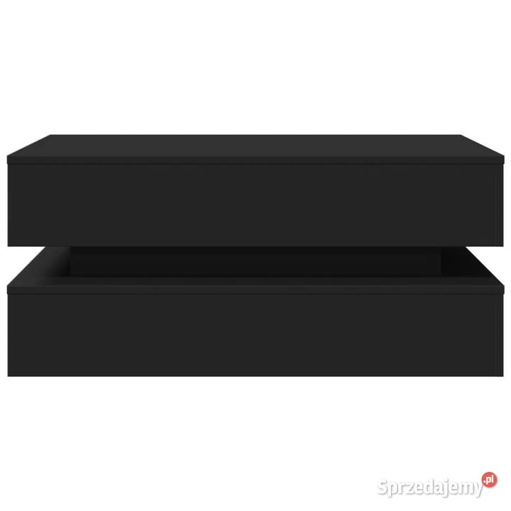 Stolik kawowy z oświetleniem LED czarny 90x50x40 Warszawa