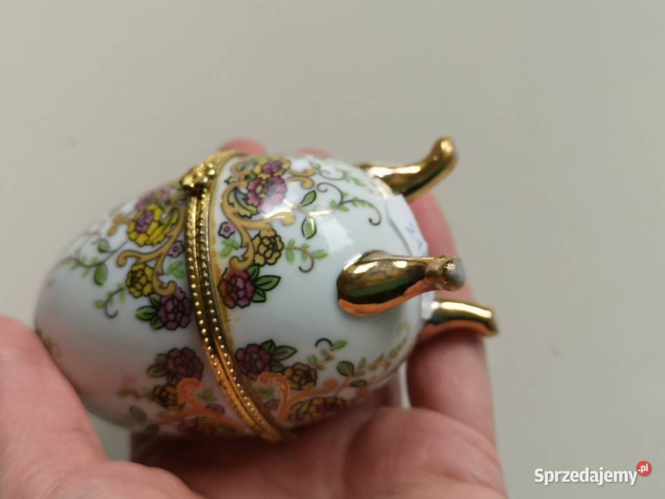 Jajko szkatułka porcelana vintage kujawsko-pomorskie Toruń