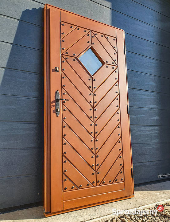Drzwi Zewnętrzne Drewniane Wejściowe Retro 1 z sprzedam