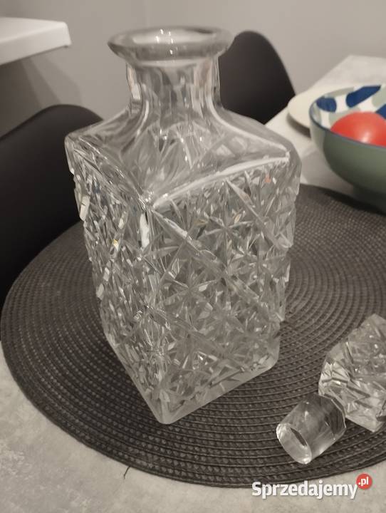 Karafka kryształowa PRL Vintage Czeladź