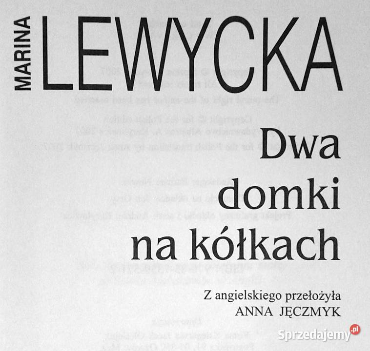 Dwa domki na kółkach Marina Lewycka