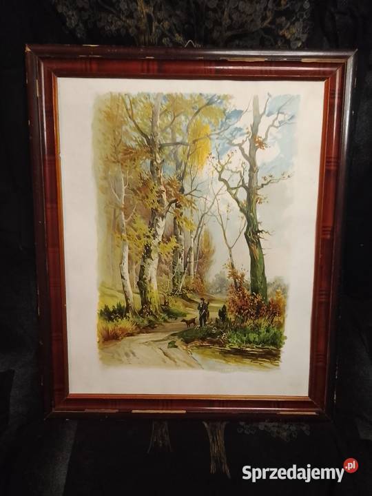 PejzażScena myśliwska w jesiennym Świdnik sprzedam