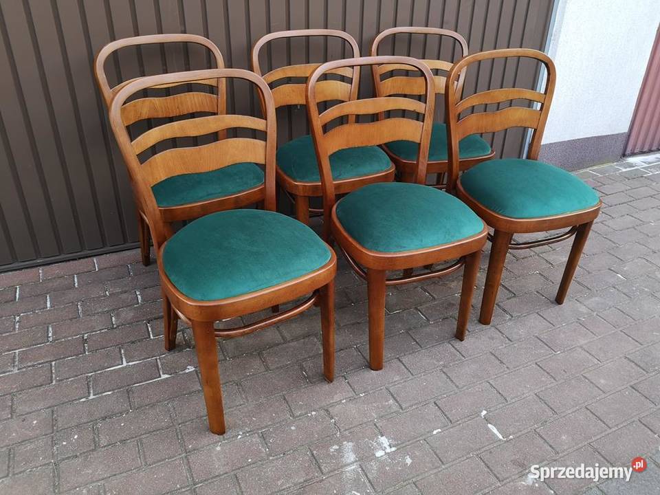 Krzesła ARTDECO 6 Sztuk Stare Antyk Komplet wielkopolskie Swarzędz
