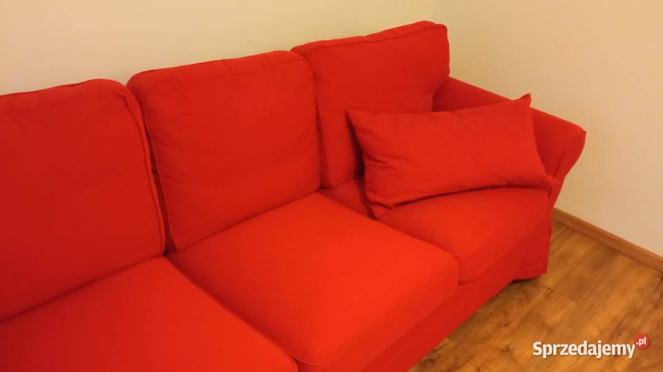 Kanapa trzyosobowa czerwona IKEA 220cm Orzesze