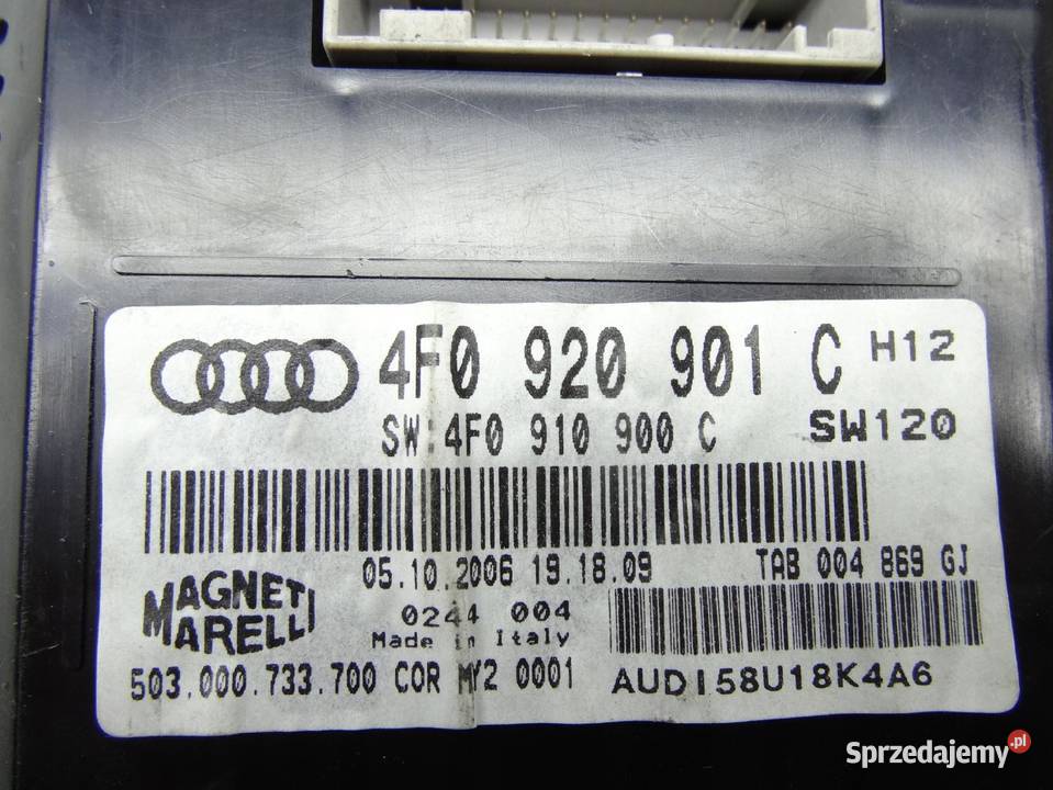 AUDI A6 C6 0511 LICZNIK ZEGAR 4F0920901C Przemęt
