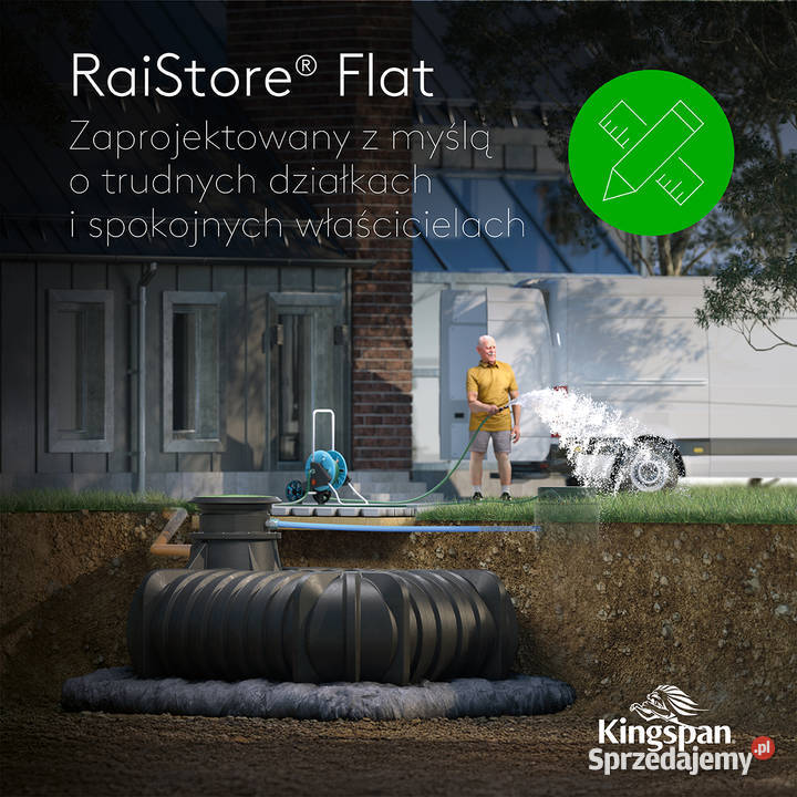 Zbiornik 5000 L do magazynowania deszczówki tani Trzebnica