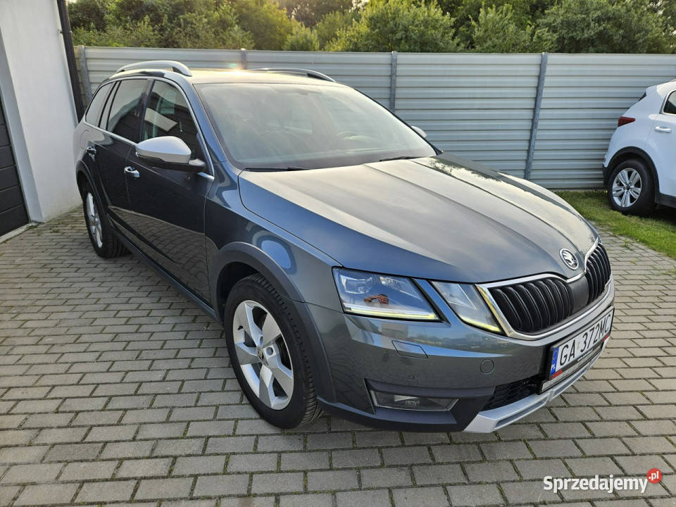 koda Octavia SCOUT 20 TDI 184 4x4 LED wyposażony elektryczne lusterka Gdynia