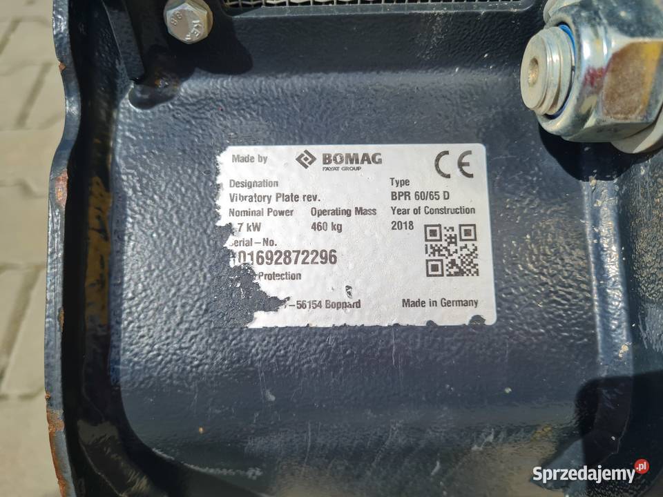 Zagęszczarka rewersyjna BOMAG BPR 6065D 2018 460