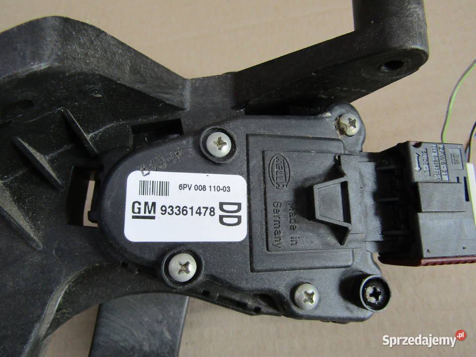 POTENCJOMETRPEDAŁ GAZU OPEL MERIVA A 93361478DD łódzkie Mysłaków