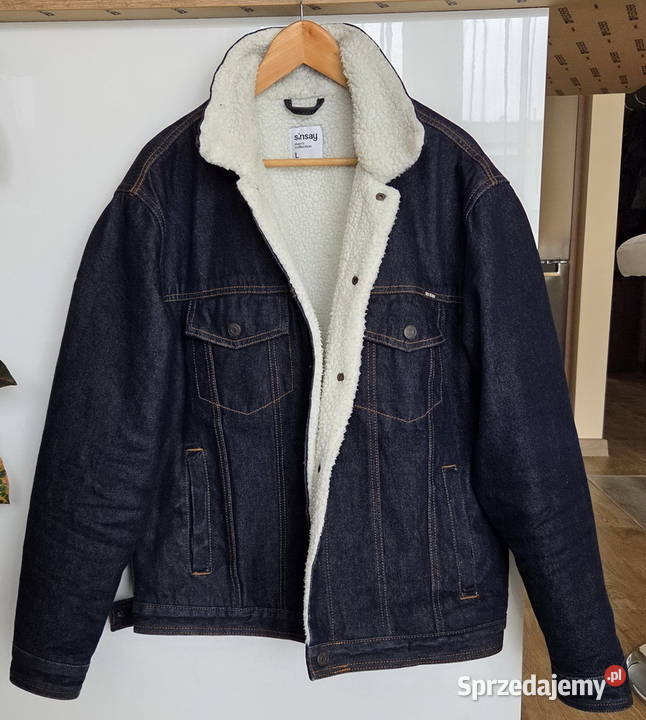 Kurtka Sinsay jeans męska rozmiar L ocieplana Białystok