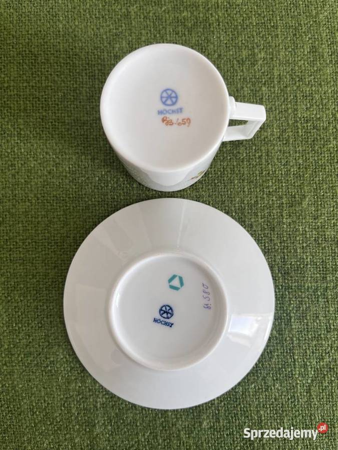 Filiżanka do espresso sygn Hchst ręcznie Porcelana i szkło Antyki, Sztuka, Kolekcje małopolskie Nowy Sącz