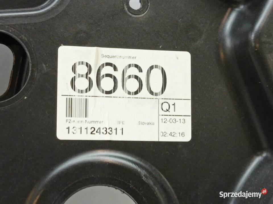 MECHANIZM SZYBY PRAWY PRZÓD EUROPA 7P6837756C sprzedam